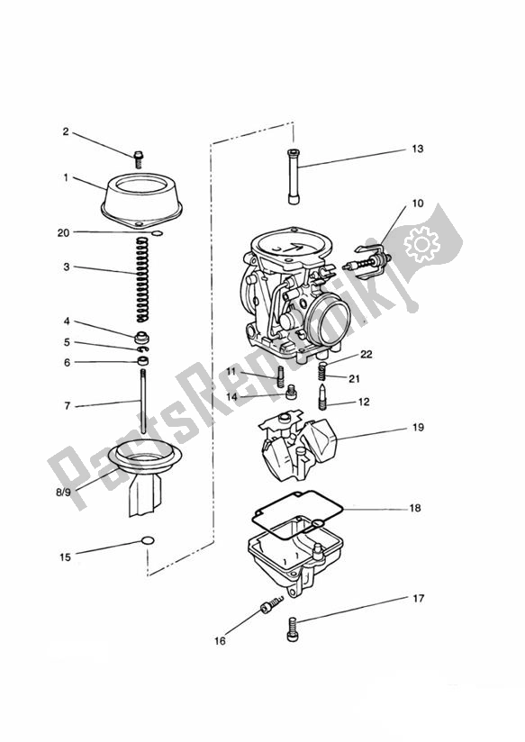 Alle onderdelen voor de Carburator Parts For 1240137-t0301 van de Triumph Daytona 900 & 1200 885 1992 - 1997