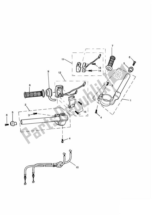 All parts for the Handlebar Switch of the Triumph Daytona 955I From VIN 132513 1997 - 2006