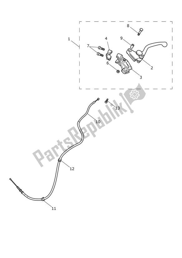 Tutte le parti per il Controllo Della Frizione del Triumph Street Triple R From VIN 982752 765 2021 - 2024