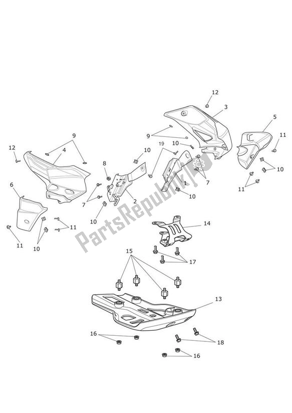 Todas las partes para Sumpguard de Triumph Tiger 800 2010 - 2020