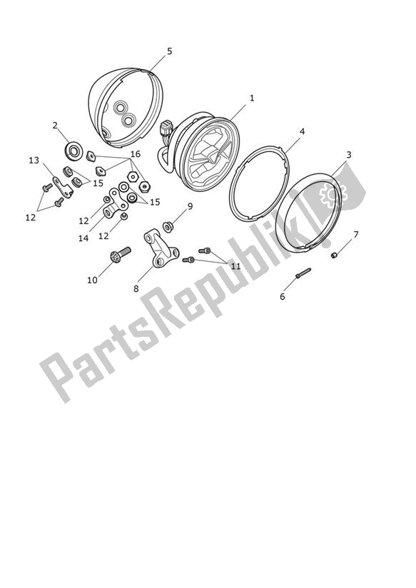 Tutte le parti per il Faro del Triumph Bobber From AC 1196 1200 2017 - 2021