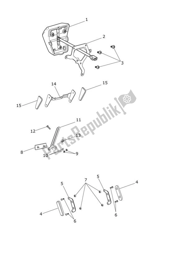 All parts for the Rear Light - Explorer Xrx of the Triumph Explorer XRX 1215 2015 - 2018