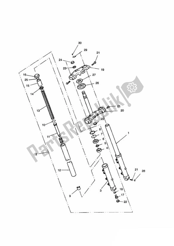 Todas as partes de Front Suspension From Vin044302 do Triumph Trident 750 & 900 748 1990 - 1998