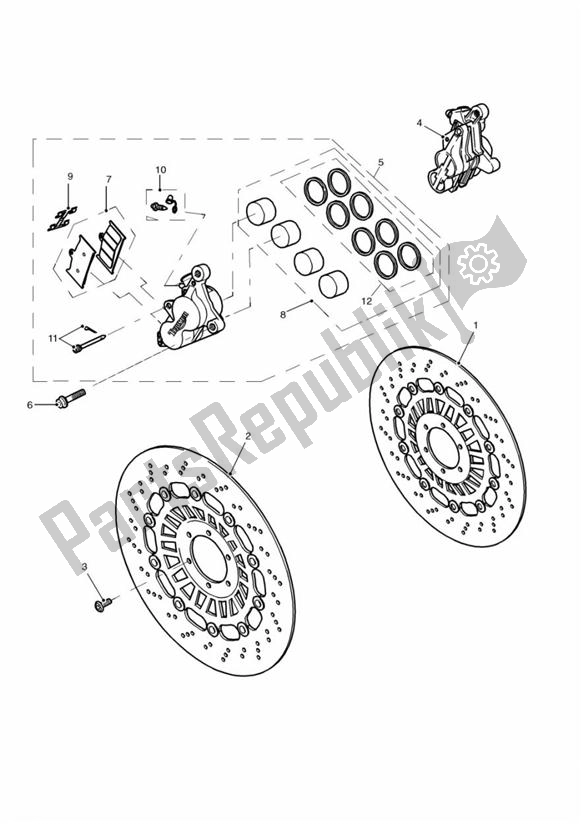All parts for the Break Front of the Triumph Sprint ST 955I From VIN 139277 2002 - 2004