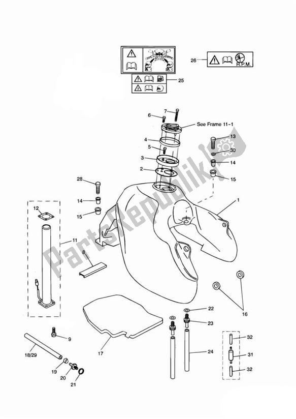 Todas as partes de Tanque De Combustível do Triumph Tiger 955I Spoked 2001 - 2006