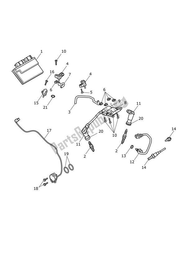 Tutte le parti per il Engine Management - Street Scrambler From Vin 914448 del Triumph Street Scrambler From VIN 914448 900 2019 - 2021