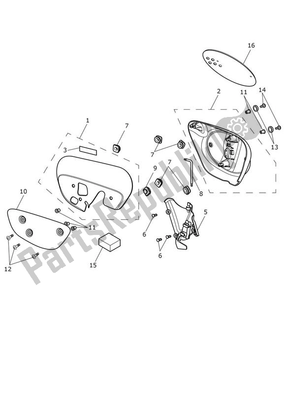 All parts for the Fairing Laterally of the Triumph Scrambler 900 From 2022 2022 - 2024