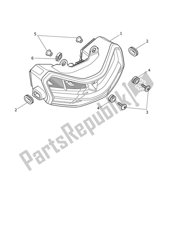 Alle onderdelen voor de Koplamp van de Triumph Tiger 1200 GT Explorer 1215 2022 - 2024