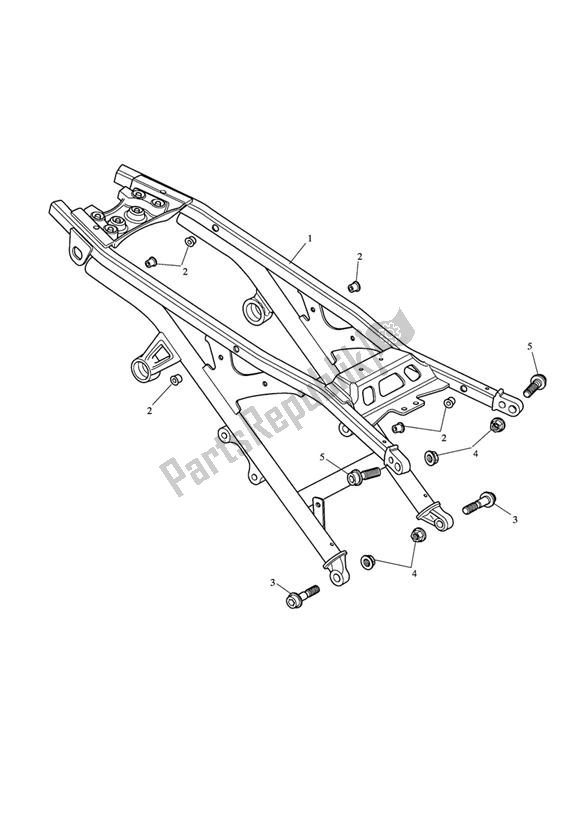 All parts for the Rear Frame Assembly of the Triumph Speed Triple 1050 UP TO VIN 333178 2005 - 2010