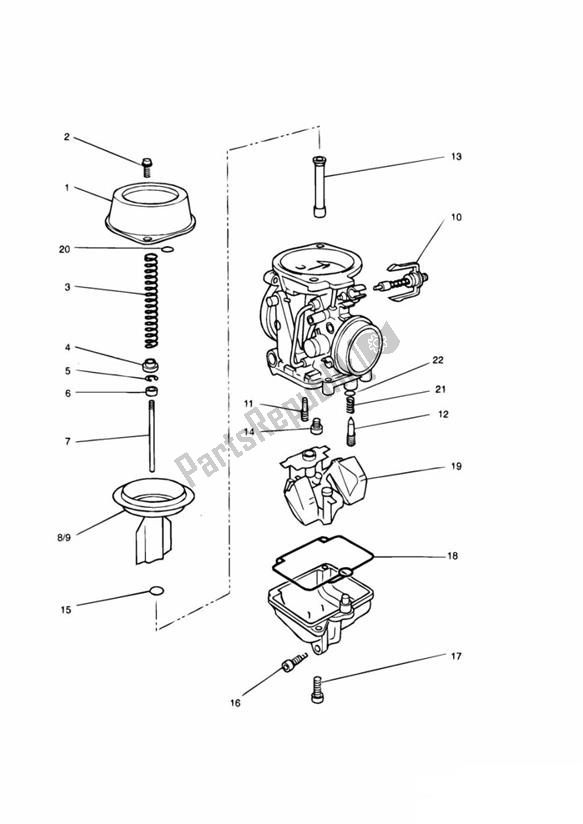 Todas as partes de Carburator Parts For 1240198-t0301 3zylinder do Triumph Trophy UP TO VIN 29155 1215 2012 - 2017