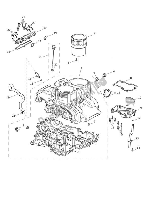 Todas las partes para Caja Del Cigüeñal de Triumph Thunderbird 1600 & 1700 1597 2009 - 2015