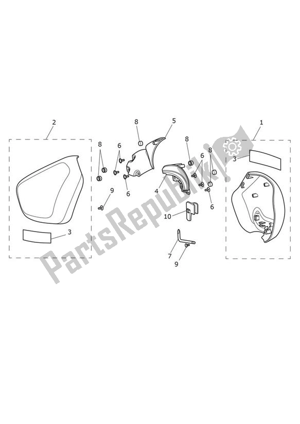 All parts for the Fairing Laterally of the Triumph Bobber From AC 1196 1200 2017 - 2021