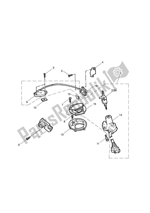 Toutes les pièces pour le Lockset Ignition du Triumph Trident 750 & 900 748 1990 - 1998