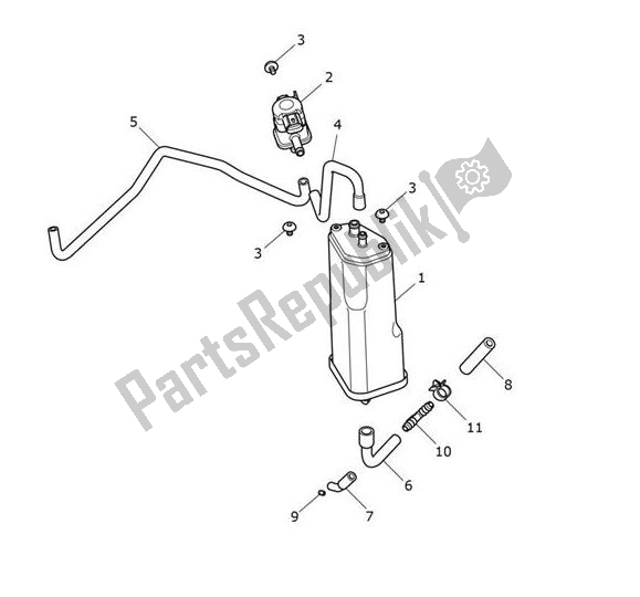 All parts for the Evap System of the Triumph Tiger 1200 Rally Explorer 1215 2022 - 2024