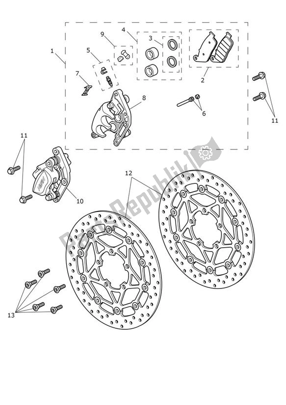 All parts for the Break Front of the Triumph Street Triple S From VIN 803572-967906 765 2017 - 2020