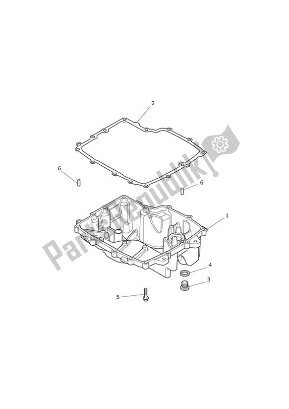 Tutte le parti per il Oil Sump del Triumph Tiger XCA UP TO VIN 855531 1215 2015 - 2017
