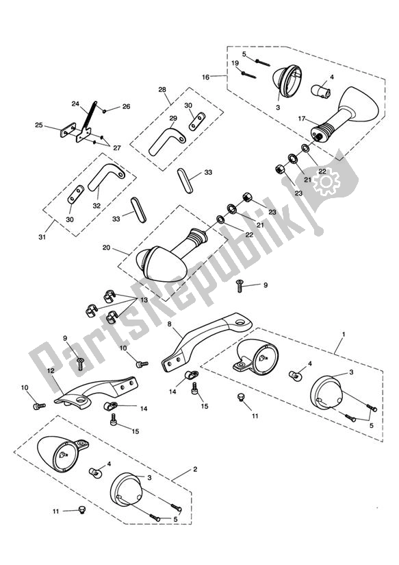 All parts for the Indicator of the Triumph Rocket III 2294 2004 - 2012