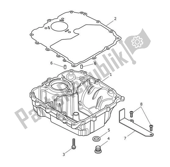 Toutes les pièces pour le Oil Sump du Triumph Scrambler 1200 XC UP TO AE 9097 2019 - 2020