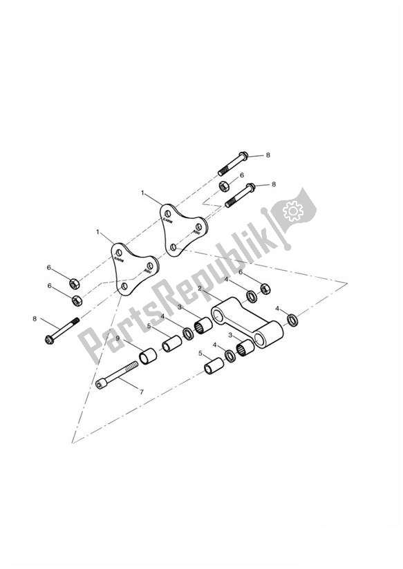 All parts for the Doppelschwinge Umlenkung Rear Suspension Unit of the Triumph Sprint RS 955 From VIN 139277 2002 - 2004