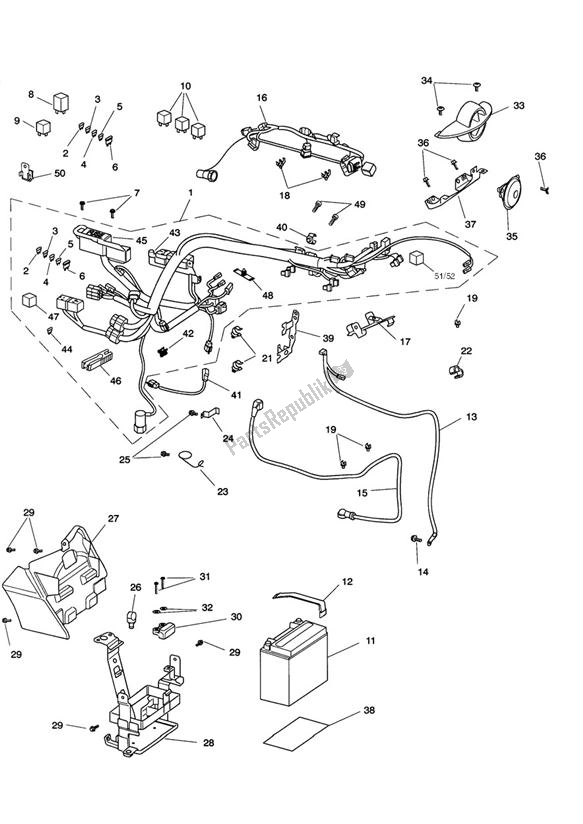 All parts for the Electrical Equipment of the Triumph Rocket III Classic 2294 2006 - 2010