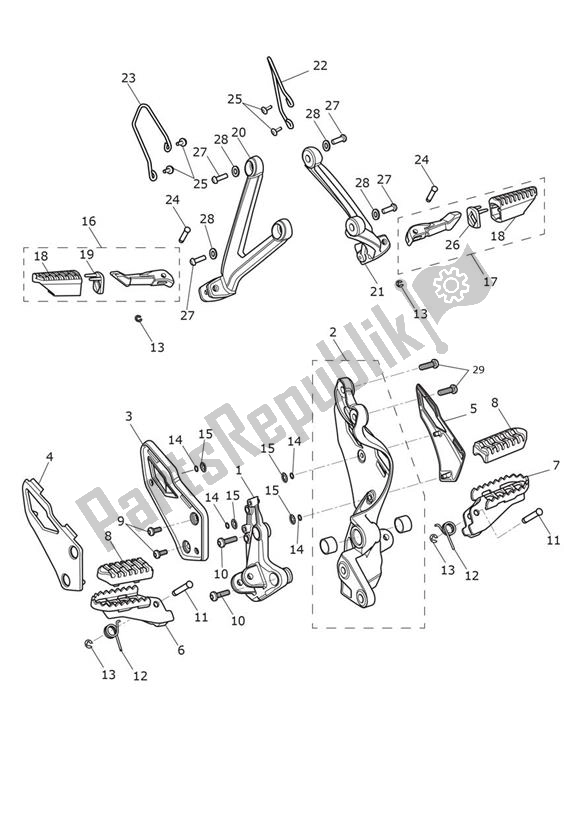 Wszystkie części do Footrests - Explorer Xrx Triumph Explorer XRX 1215 2015 - 2018