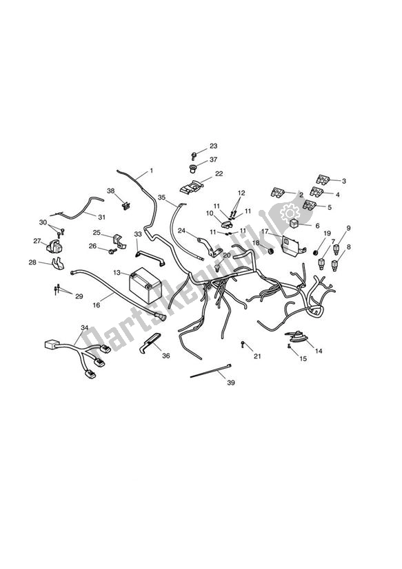 Alle onderdelen voor de Elektrische Apparatuur van de Triumph Daytona R UP TO VIN 564947 675 2009 - 2017