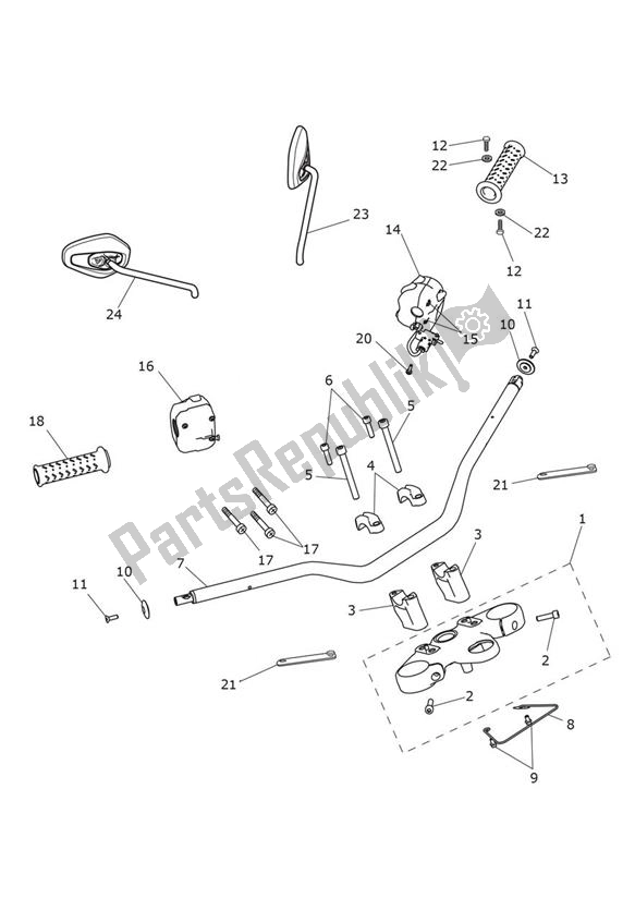 All parts for the Handlebar Switch - Explorer Xr of the Triumph Explorer XR 1215 2012 - 2019