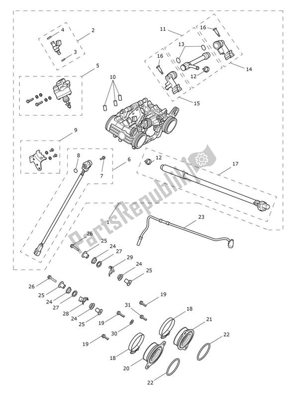 All parts for the Injection From Vin 805383 of the Triumph Thunderbird LT 1699 2014 - 2018