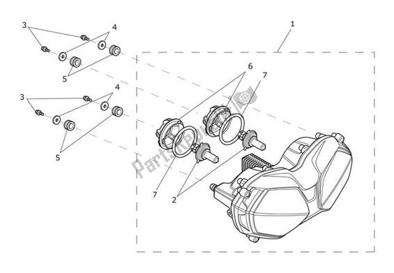 Todas as partes de Farol do Triumph Tiger XRX From VIN 855532 1215 2018 - 2021