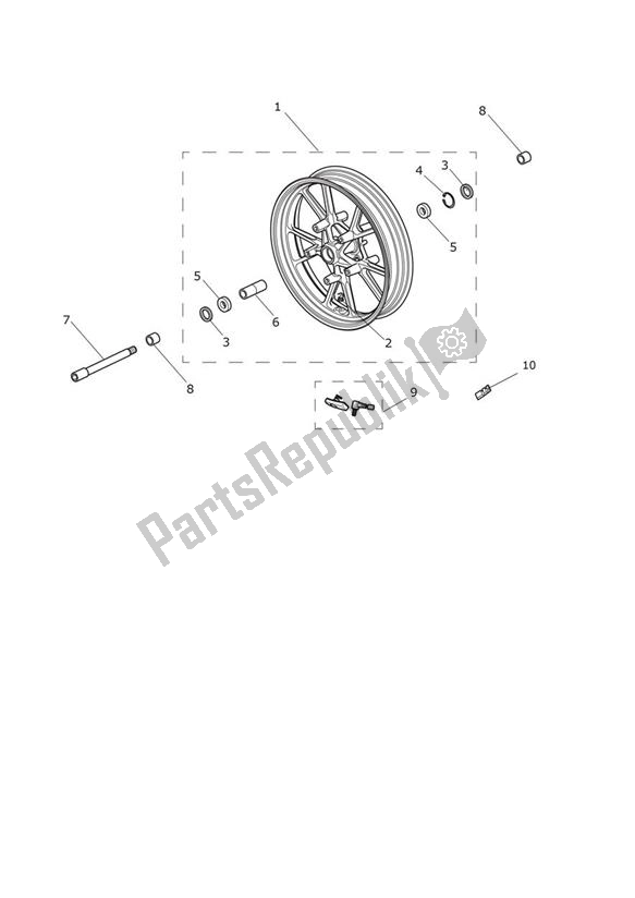 Toutes les pièces pour le Front Wheel From Vin 602553 du Triumph Speed Triple R UP TO VIN 735436 1050 2012 - 2016