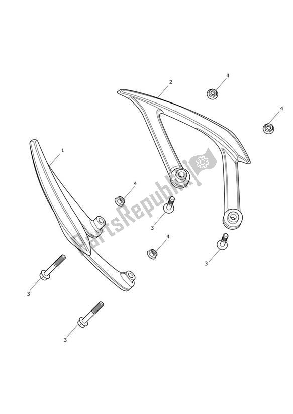 Todas las partes para Asidero de Triumph Street Triple RS UP TO VIN 965682 765 2017 - 2020