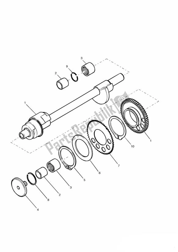 All parts for the Balancer Shaft of the Triumph Daytona 955I From VIN 132513 1997 - 2006