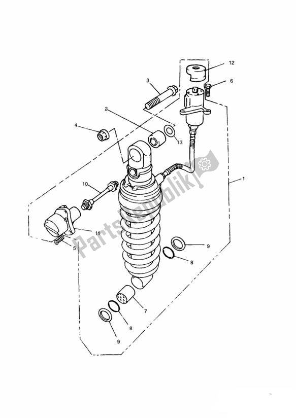 Toutes les pièces pour le Rear Suspension Unit 900ccm Up To Vin029155 du Triumph Speed Triple Carburator 885 1994 - 1997