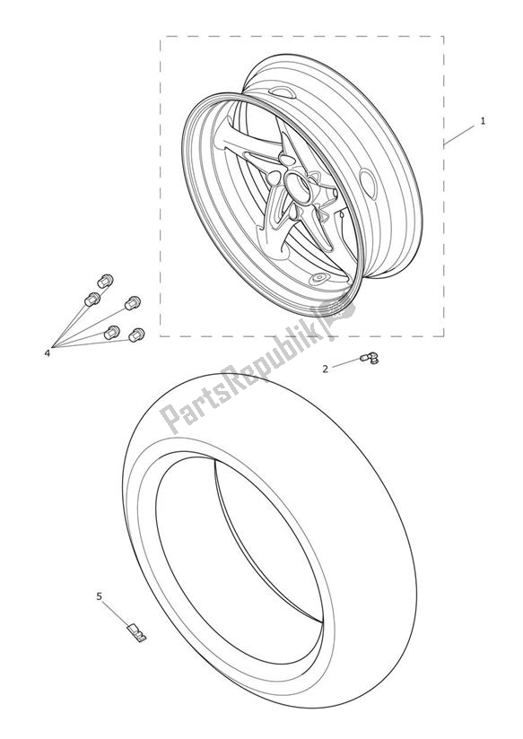 All parts for the Rear Wheel of the Triumph Trophy 1215 2013 - 2017