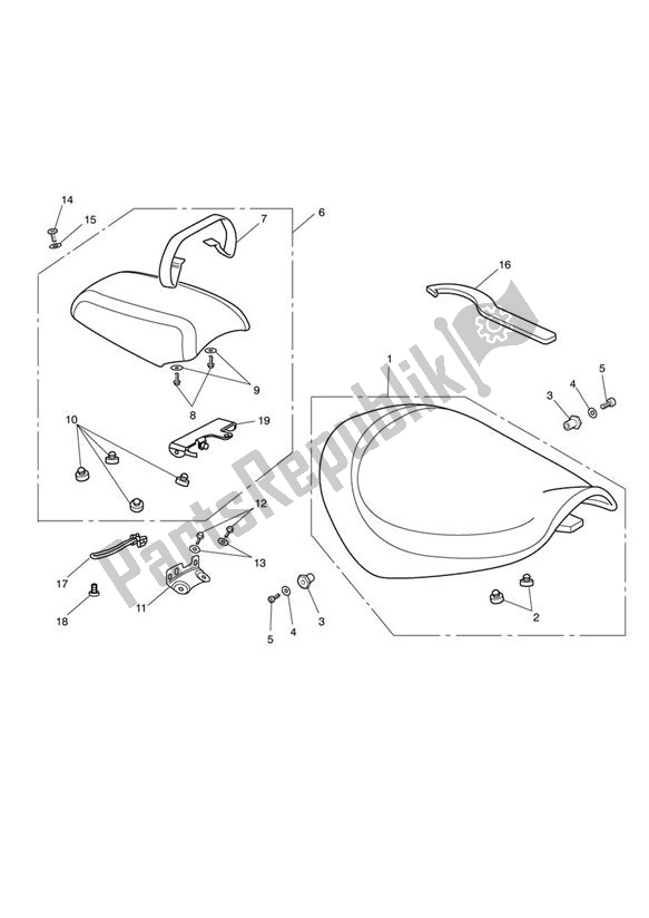 Todas las partes para Seats Standard de Triumph Thunderbird 1600 & 1700 1597 2009 - 2015