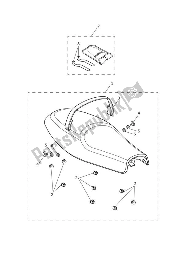 All parts for the Doppelsitz Up To Vin 804035 of the Triumph Thruxton R 1200 2016 - 2020