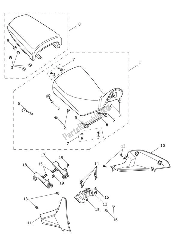 Wszystkie części do Seats Triumph Tiger 900 GT PRO UP TO BP 5372 888 2020 - 2021