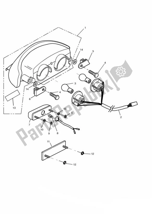 Toutes les pièces pour le Feu Arrière du Triumph Daytona T 595 / 955I 1997 - 2001