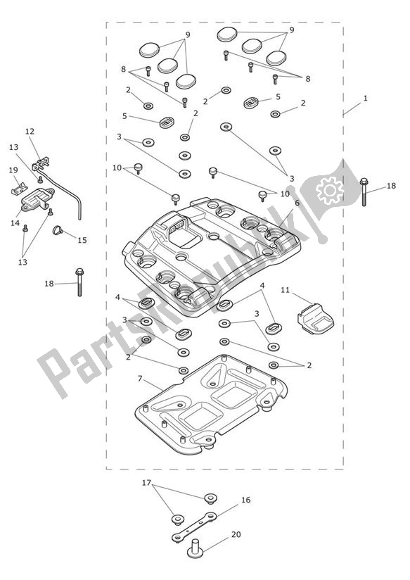 Tutte le parti per il Portabagagli del Triumph Trophy 1215 SE 2013 - 2017