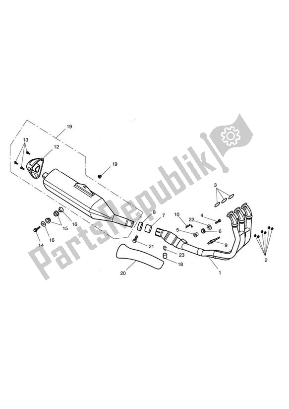 Tutte le parti per il Scarico del Triumph Sprint GT 1050 2011 - 2016
