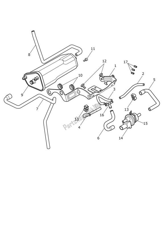 Tutte le parti per il Evap System del Triumph Speed Triple R From VIN 735437 1050 2016 - 2018