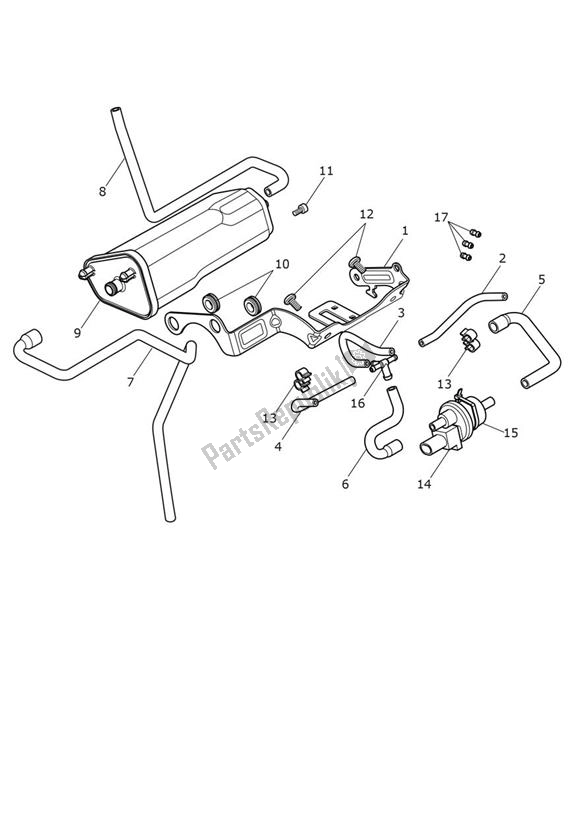 Alle onderdelen voor de Evap System van de Triumph Speed Triple S From VIN 735438 1050 2016 - 2018