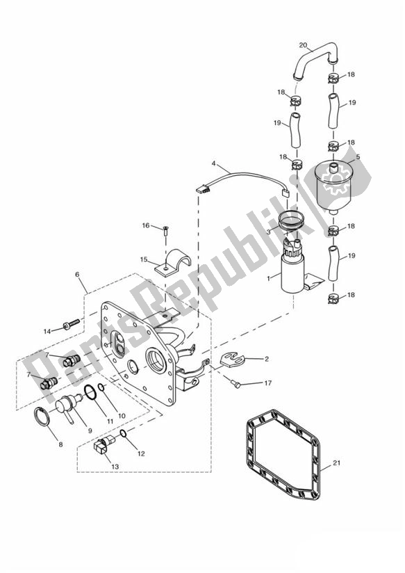 Tutte le parti per il Fuel Pump Up To 207554 del Triumph Speed Triple 955I From VIN 141872 2002 - 2004