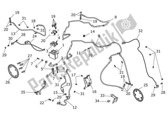 Todas as partes de Abs do Triumph Scrambler 1200 XC UP TO AE 9097 2019 - 2020