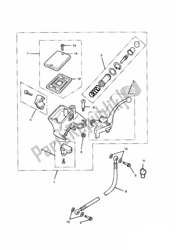 All parts for the Clutchshauptzylinder of the Triumph Legend TT 885 1998 - 2001