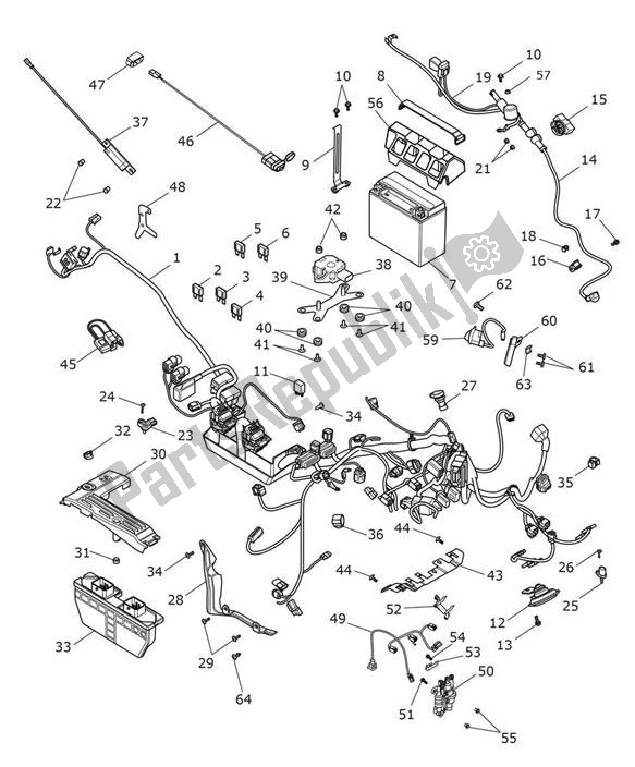 Todas las partes para Equipo Eléctrico de Triumph Tiger 1200 XCX 1215 2018 - 2020