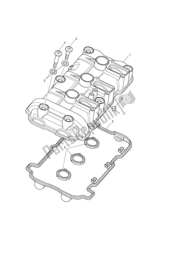 Wszystkie części do Camshaft Cover Triumph Speed Triple R From VIN 735437 1050 2016 - 2018