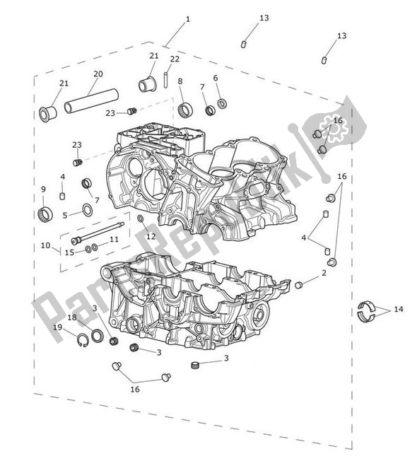 Todas as partes de Bloco Do Motor do Triumph Tiger XRT From VIN 855532 1215 2018 - 2021