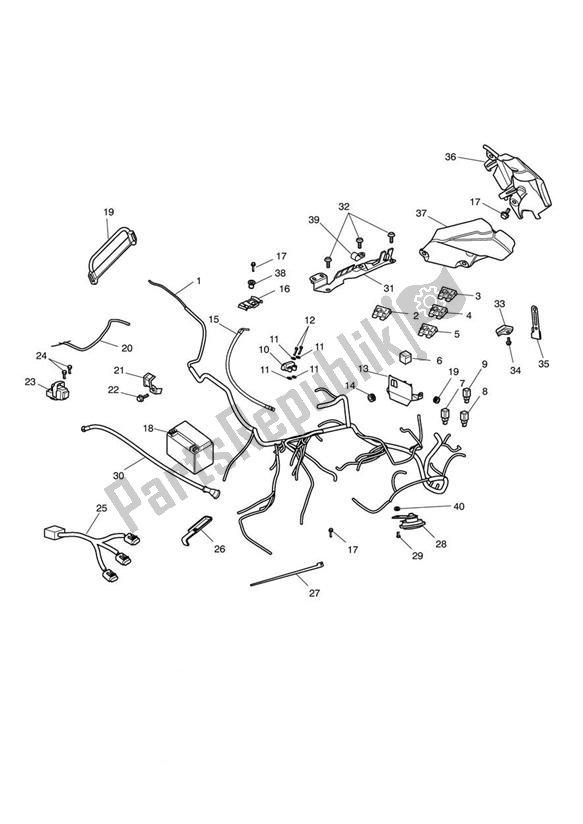 All parts for the Electrical Equipment of the Triumph Street Triple UP TO VIN 560476 675 2007 - 2012