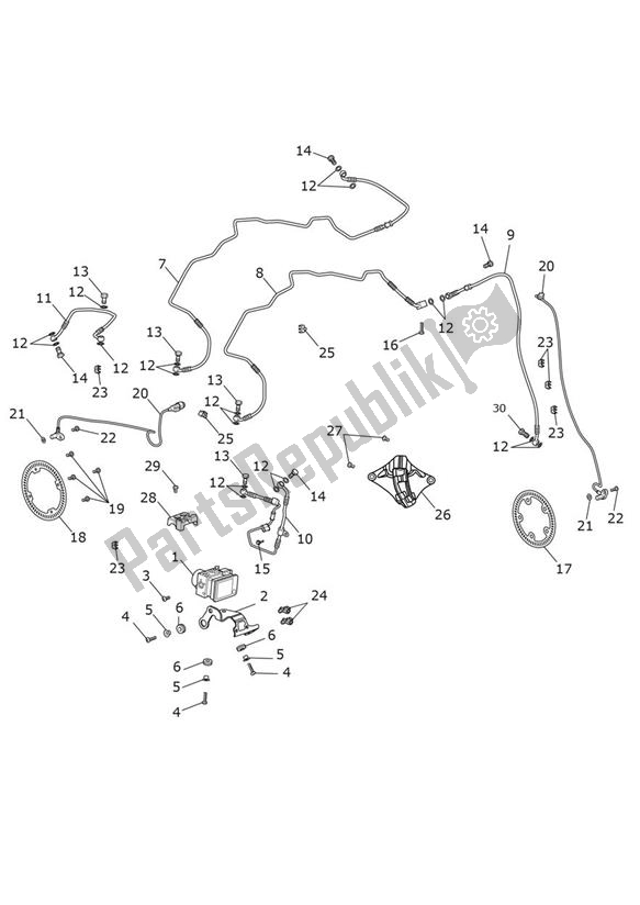 Tutte le parti per il Abs From 914973 - Street Twin Up To Vin Ab9714 del Triumph Street Twin UP TO VIN AB 9714 900 2016 - 2018